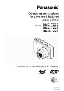 Panasonic Lumix TZ27 Printed Manual